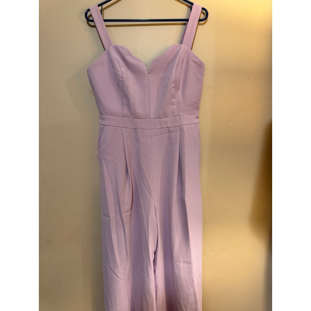 Harlyn Lavender Sweetheart Neckline Wide Leg Jumpsuit Purple Sleeveless Size M